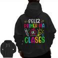 Feliz Primer Dia De Clases Kids Girl Teacher Spanish School Men Zip Up Hoodie Back Print, trending gift