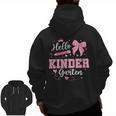 First Day Of School Teacher Girl Coquette Hello Kindergarten Men Zip Up Hoodie Back Print, trending gift