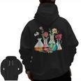 Floral Beakers Chemistry Lab Teacher Men Zip Up Hoodie Back Print, trending gift