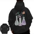 Flowers Test Tube Chemistry Student Science Teacher Women Men Zip Up Hoodie Back Print, Science Teacher Gifts, trending gift