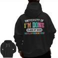 Fun University Of I'm Done Class Of 2025 Teacher Retirement Men Zip Up Hoodie Back Print, trending gift Fun University Of I'm Done Class Of 2025 Teacher Retirement Men Zip Up Hoodie Back Print, trending gift