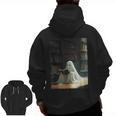 Ghost Library Halloween Book Reading Books Lover Teacher Men Zip Up Hoodie Back Print, trending gift