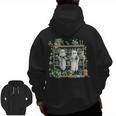 Ghost Plant Library Halloween Reading Books Teacher Vintage Men Zip Up Hoodie Back Print, trending gift
