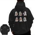 Ghost Reading Books Teacher Halloween Librarian Cute Boook Men Zip Up Hoodie Back Print, trending gift