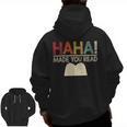 Ha Ha Made You Read Reading Teacher Teaching Men Zip Up Hoodie Back Print, trending gift