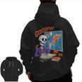 Halloween Skeleton Geography Teacher Pumpkin Bats Classroom Men Zip Up Hoodie Back Print, trending gift
