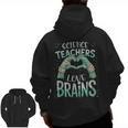 Halloween Teacher Tshirts Science Teachers Love Brains Men Zip Up Hoodie Back Print, Science Teacher Gifts, trending gift