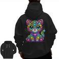 Happy Dot Day Colorful Polka Dot Cat Kitten Teachers Kids Men Zip Up Hoodie Back Print, trending gift