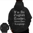 I'm An English Teacher Watch Your Language Teachers Men Zip Up Hoodie Back Print, English Teacher Gifts, trending gift I'm An English Teacher Watch Your Language Teachers Men Zip Up Hoodie Back Print, English Teacher Gifts, trending gift