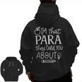 I'm That Paraprofessional They Told You About Retro Teacher Men Zip Up Hoodie Back Print, trending gift