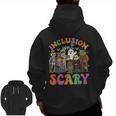 Inclusion Isnt Scary Halloween Skeleton Ghost Sped Teacher Men Zip Up Hoodie Back Print, trending gift Inclusion Isnt Scary Halloween Skeleton Ghost Sped Teacher Men Zip Up Hoodie Back Print, trending gift