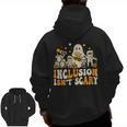 Inclusion Isn't Scary Mummy Boo Ghost Halloween SLP Teacher Men Zip Up Hoodie Back Print, trending gift
