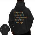 Inclusive Teacher Diversity Inclusion Empathy Teacher Team Men Zip Up Hoodie Back Print, trending gift
