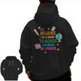 The Influence Of A Good Teacher Can Never Be Erased Quote Men Zip Up Hoodie Back Print, trending gift