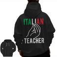 Italian Teacher Italy Italia Back To School First Day Men Zip Up Hoodie Back Print, trending gift