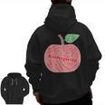 Kindergarten Apple Word Art For Teachers & Students Men Zip Up Hoodie Back Print, trending gift