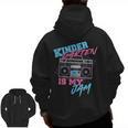 Kindergarten Is My Jam Vintage 80s Boombox Teacher Student Men Zip Up Hoodie Back Print, trending gift