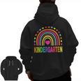 Kindergarten Rainbow Girls Boys Teacher Team Kinder Squad Men Zip Up Hoodie Back Print, trending gift