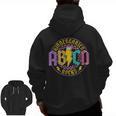 Kindergarten Rocks ABCD Back To School Rock Teacher Men Zip Up Hoodie Back Print, trending gift