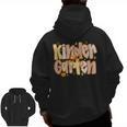 Kindergarten Teacher Fall Pumpkin Autumn Cute Men Zip Up Hoodie Back Print, trending gift