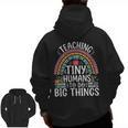 Kindergarten Teacher Tiny Humans Pre-School Teacher Men Zip Up Hoodie Back Print, trending gift