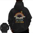 Take a Look It's In a Book Vintage Reading Teacher Rainbow Men Zip Up Hoodie Back Print, trending gift