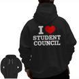 I Love Student Council Student Teacher Men Zip Up Hoodie Back Print, trending gift