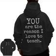 Love To Teach Positive Affirmation Kind Motivational Teacher Men Zip Up Hoodie Back Print, trending gift