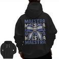 Maestra El Salvador Coquette Bow Hispanic Spanish Teacher Men Zip Up Hoodie Back Print, trending gift