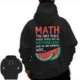 Math Only Place Where People Buy 66 Watermelons Teacher Joke Men Zip Up Hoodie Back Print, trending gift
