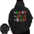 Be Merry Be Jolly Be Kind Merry Christmas Teacher Xmas Pjs Men Zip Up Hoodie Back Print, trending gift Be Merry Be Jolly Be Kind Merry Christmas Teacher Xmas Pjs Men Zip Up Hoodie Back Print, trending gift