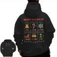 Merry Syllables Teacher Christmas Educational Kids Men Zip Up Hoodie Back Print, trending gift Merry Syllables Teacher Christmas Educational Kids Men Zip Up Hoodie Back Print, trending gift