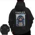 Mole Chemistry Chemist Student Science Teacher Men Zip Up Hoodie Back Print, Science Teacher Gifts, trending gift
