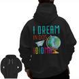 Multilingual Teacher In Dos Idiomas Linguist Language Men Zip Up Hoodie Back Print, trending gift
