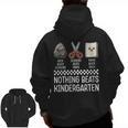 Nothing Beats Kindergarten Back To School Kids Teacher Men Zip Up Hoodie Back Print, trending gift