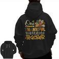 One Thankful Substitute Teacher Turkey Leopard Thanksgiving For Men Women Men Zip Up Hoodie Back Print, trending gift