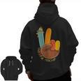 One Thankful Teacher Thanksgiving Turkey Peace Hand Sign Men Zip Up Hoodie Back Print, trending gift One Thankful Teacher Thanksgiving Turkey Peace Hand Sign Men Zip Up Hoodie Back Print, trending gift
