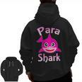 Para Shark Paraprofessional Female Teacher Men Zip Up Hoodie Back Print, trending gift