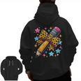 Pencil Leopard Coquette Bow Teacher Life Back To School Men Zip Up Hoodie Back Print, trending gift