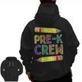 Pre-K Crew PreK Teachers Back To School Men Zip Up Hoodie Back Print, trending gift