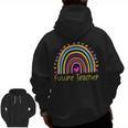Pre-K Preschool Kindergarten Future Teacher Rainbow Men Zip Up Hoodie Back Print, Future Teacher Gifts, trending gift