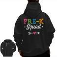 Pre-K Squad Teacher Student Kids Preschool Back To School Men Zip Up Hoodie Back Print, trending gift