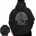 Pre-K Teacher Leopard Boho Rainbow Back To School Men Zip Up Hoodie Back Print, trending gift Pre-K Teacher Leopard Boho Rainbow Back To School Men Zip Up Hoodie Back Print, trending gift