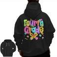 Preppy Fourth Grade Back To School 4th Grade Teacher Girls Men Zip Up Hoodie Back Print, 4th Grade Teacher Gifts, trending gift