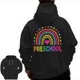 Preschool Rainbow Girls Boys Kids Teacher Back To School Men Zip Up Hoodie Back Print, trending gift