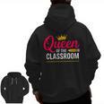 Queen Of The Classroom Teacher Men Zip Up Hoodie Back Print, trending gift