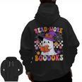 Read More Books Ghost Reading Book Teacher Halloween Men Zip Up Hoodie Back Print, trending gift