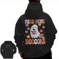 Read More Books Groovy Halloween Teacher Women Men Zip Up Hoodie Back Print, Groovy Teacher Gifts, trending gift