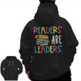 Readers Are Leaders Reading Book Lover Teacher Women Men Kid Men Zip Up Hoodie Back Print, trending gift