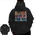Retro Aloha Third Grade Teacher Summer Vacation Beach Hawaii Men Zip Up Hoodie Back Print, trending gift Retro Aloha Third Grade Teacher Summer Vacation Beach Hawaii Men Zip Up Hoodie Back Print, trending gift